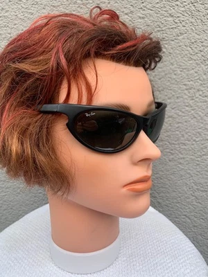 Vintage B&L Ray-Ban W2323 YraW schwarze G31 Spiegel-Biker-Sportbrille - Bild 1 von 4