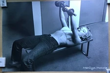 Marilyn Monroe Lifting Weights Reproduction Poster