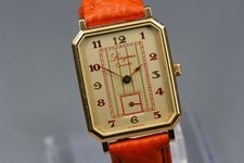 N MINT LONGINES 150th Anniversary Gold Small Second Square Quartz Women Watch