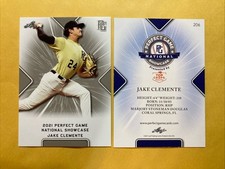 JAKE CLEMENTE 2021 LEAF PERFECT GAME NATIONAL SHOWCASE ROOKIE CARD #206