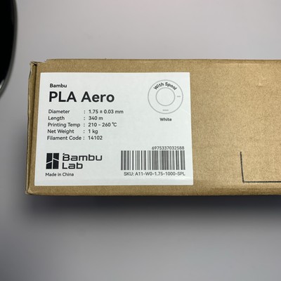Bambu Lab PLA Aero. Weiß 1kg. Neu