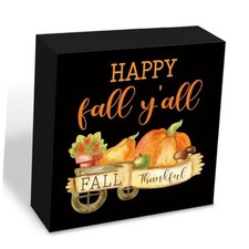 Fall Wooden Sign Happy Fall Y'all Falls Thankful Autumn Decor Autumn Farmhouse