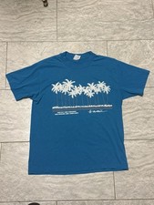 90s Vintage Hawaii Palm Tree Graphic Blue T Shirt Single Stitch USA Made Large