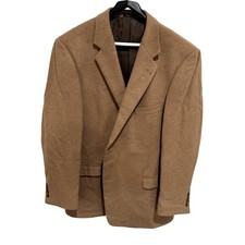 Turnbury Men's Camelhair Blazer Size 48L Two Button Sport Coat