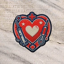 Nurse Patch Iron-on Applique Healthcare Badge Doctor Hospital Surgeon