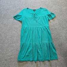 J Crew Dress Womens Size Small Green Tiered Sheath Short Sleeve Capsule Casual