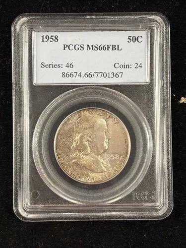 1958 Franklin Half Dollar — photo from another recent sale