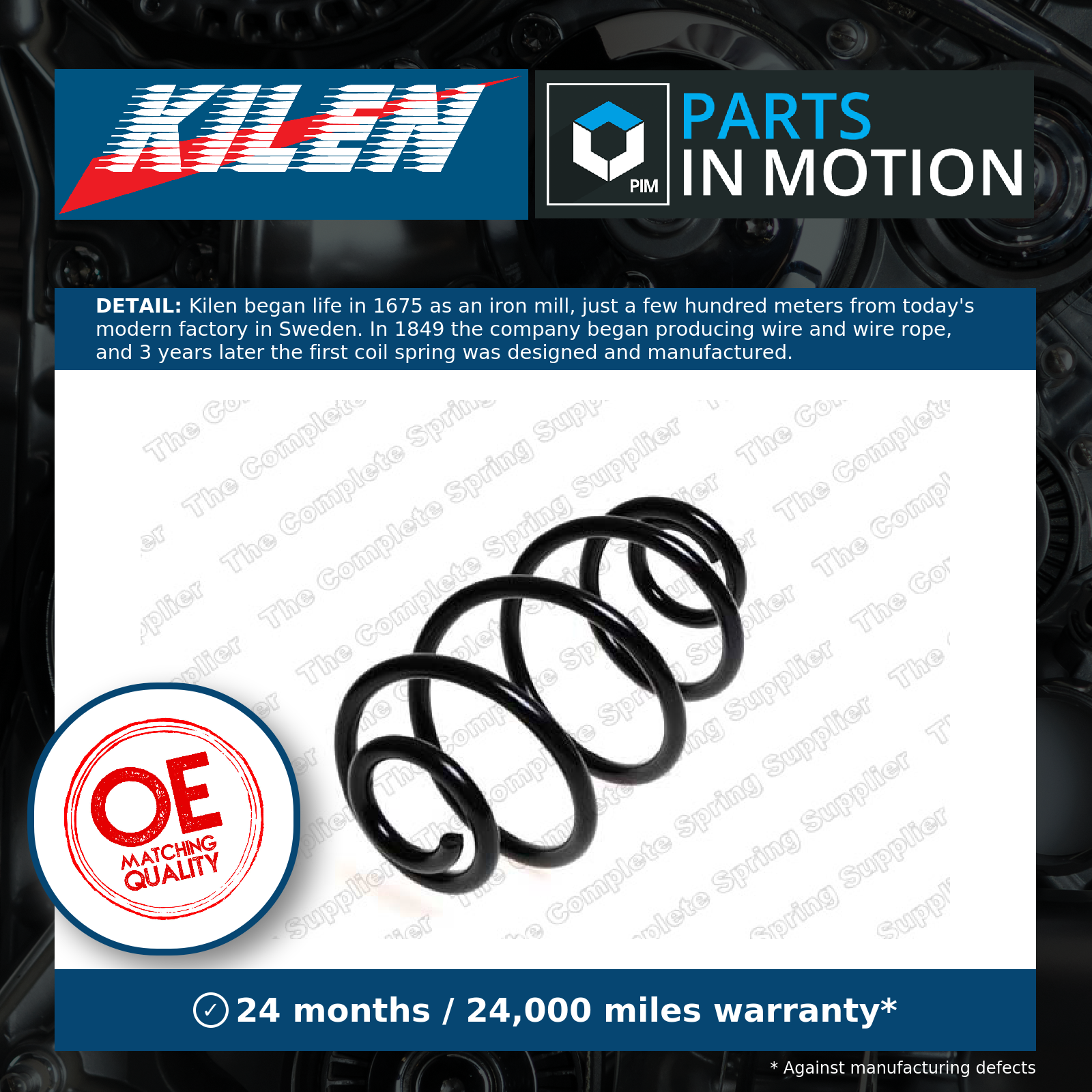 Coil Spring fits VAUXHALL ASTRA H 1.7D Rear 04 to 12 Suspension Kilen 424098 New - Image 6