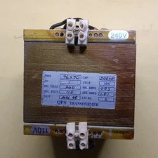 QPS TRANSFORMER 96x70 Pri V240 Sec V110 Cap 200VA