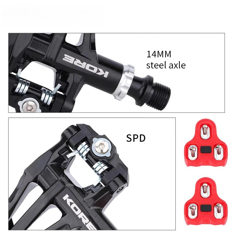 Pedales de bloqueo de bicicleta de carretera rodamientos cerrados ligeros taco 2 pedales sellados Foto 2 de 4