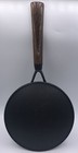 Creative Cookware USA 8”Cast Iron Crepe Griddle Stovetop Wood Handle EUC Vintage