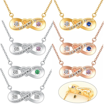 Stainless Steel Love Infinity Heart Urn Pendant Memory Necklace Cremation Ashes