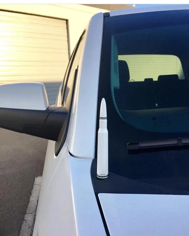 Antena bala blanca calibre 50 VMS para Ford F250 F350 F450 Excursion Foto 4 de 4