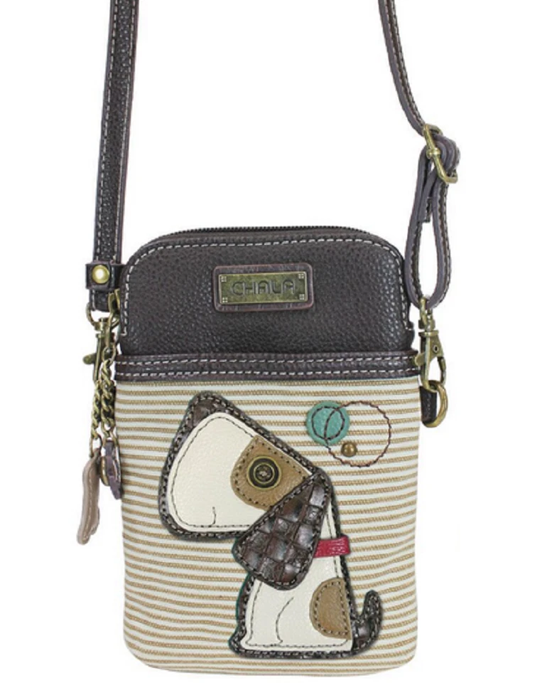 Charming Chala Playful Puppy Dog Cell Phone Purse Mini Crossbody Bag