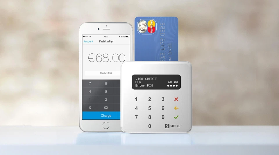SumUp Air Lettore carte di credito. POS mobile contactless NFC, Bluetooth, Wi-Fi - Immagine 3 di 4