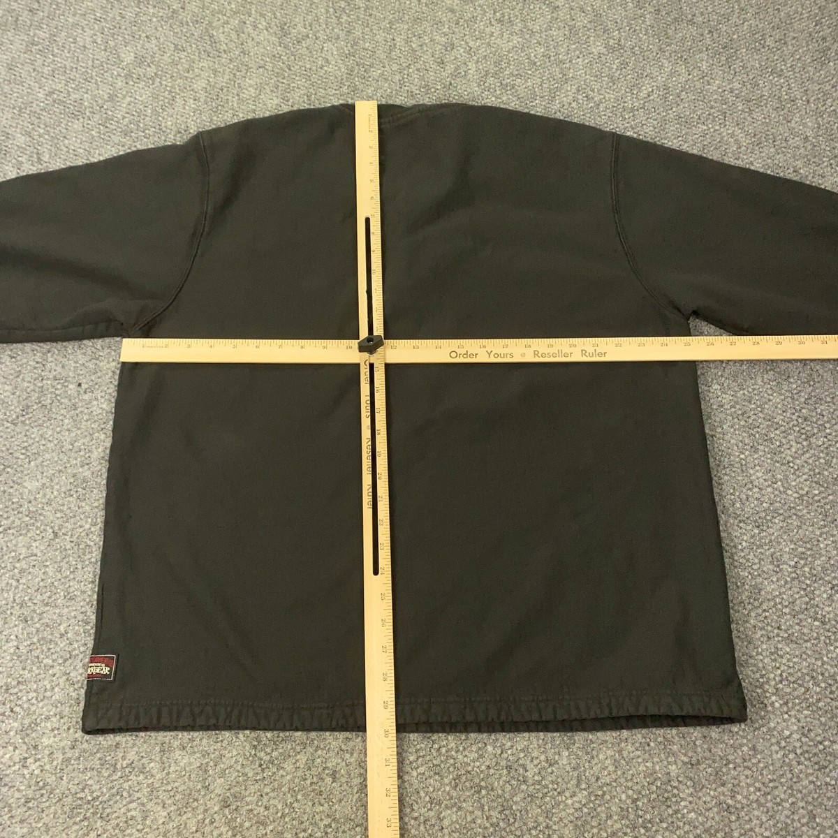 Stussy Open Hem Henley Fleece XXL Black Sweatshirt Workgear | eBay
