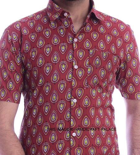 Men's Beach Wear Hip Hop Casual Shirt Voile Short Sleeve Regular Fit M L XL 2XL - Picture 5 of 6