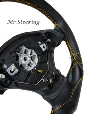 Per Mercedes Vaneo Volante IN Pelle Nera Cover 2002-2005 Giallo Cuciture