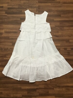 Toddler Girls Dress White Lace Trim Dress 100% Cotton Size 2T | eBay