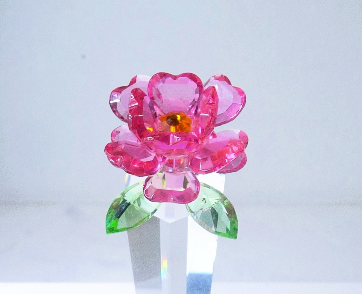 Iris Arc Crystal Rose Vase 2.5