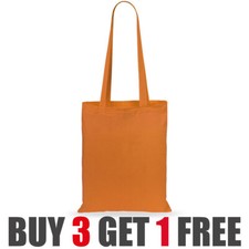 100% Premium Coloured Cotton Canvas Shopping Bag Shoulder Tote Shopper Bags