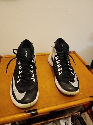 Nike Zoom Devosion Basketball Shoes Athletic White Silver Black Mens Size 7