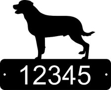 Rottweiler Home Address Sign Mail House Dog Memorial Pet English