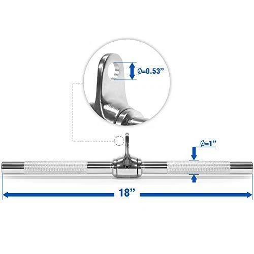 Yes4All LAT Cable Attachment, Tricep Press Down Bar with Diamond Knurl Handle, - Image 2 of 4