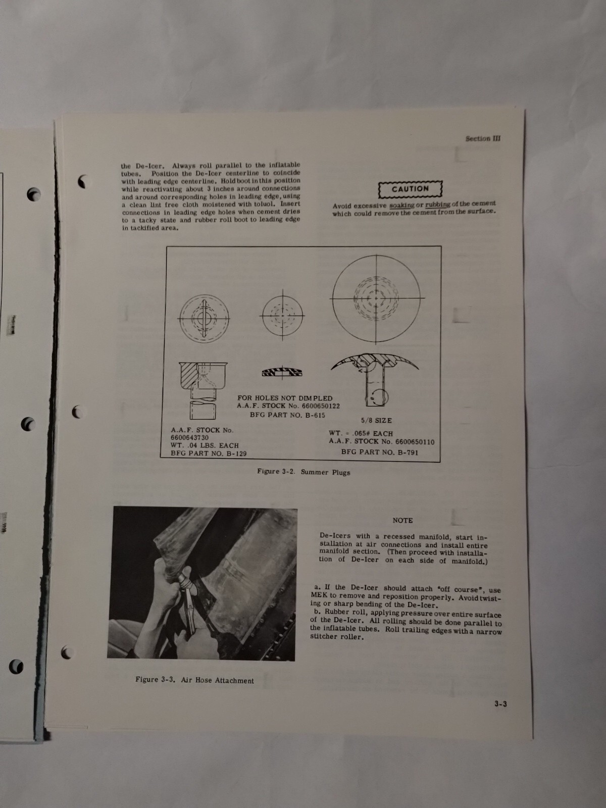 B. F Goodrich High Pressure Pneumatic De-Icers Maintenance Instructions-Original