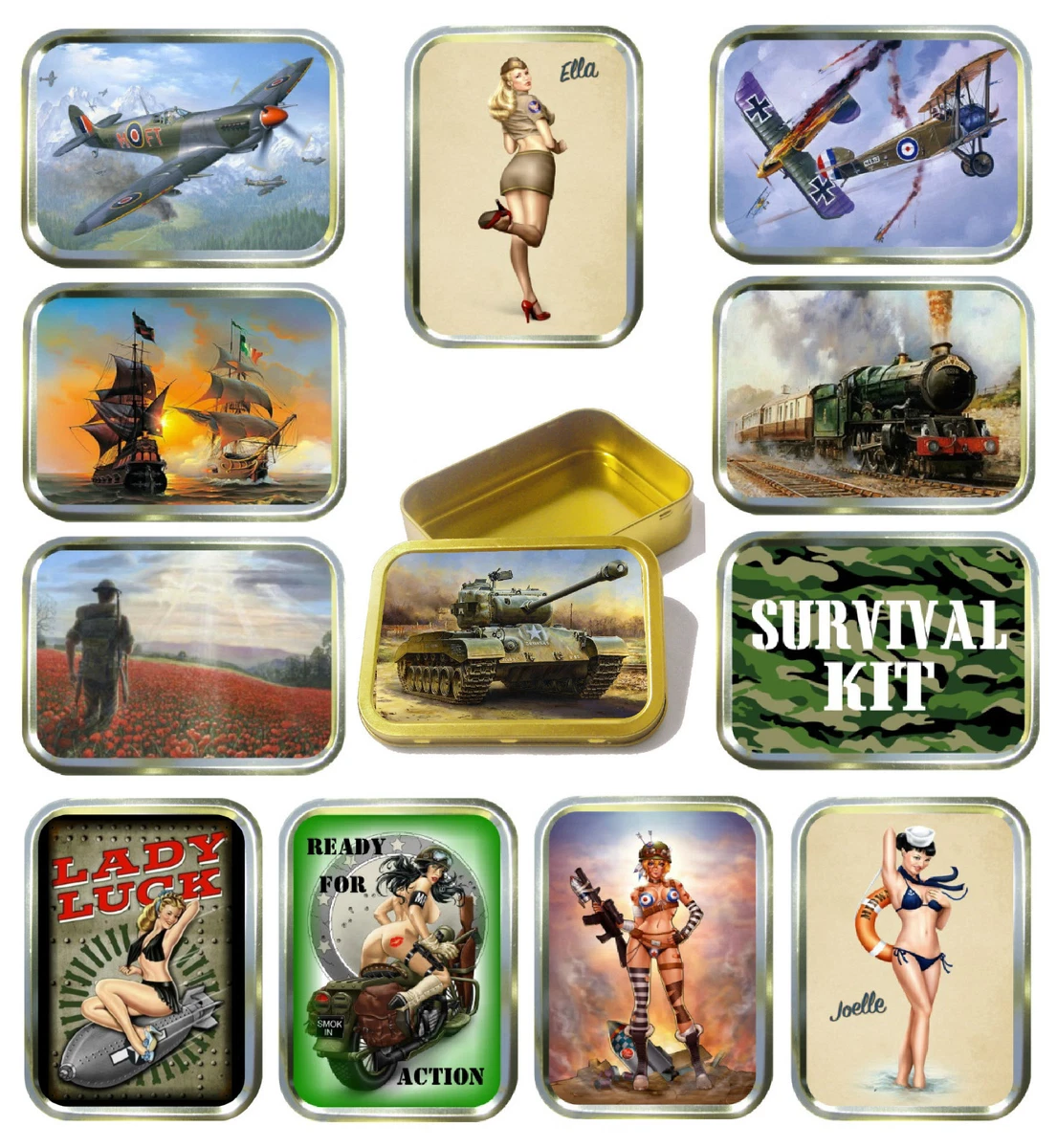 Military Collectable Tobacco Tins for sale