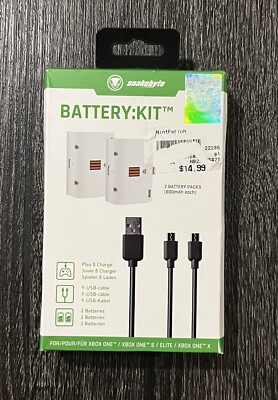 Snakebyte Battery Kit 2 Battery Packs (800mAh Each) Open Box Never Used