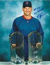 TERRY FRANCONA  BOSTON RED SOX  04,07 WS CHAMPS  ACTION SIGNED 8x10