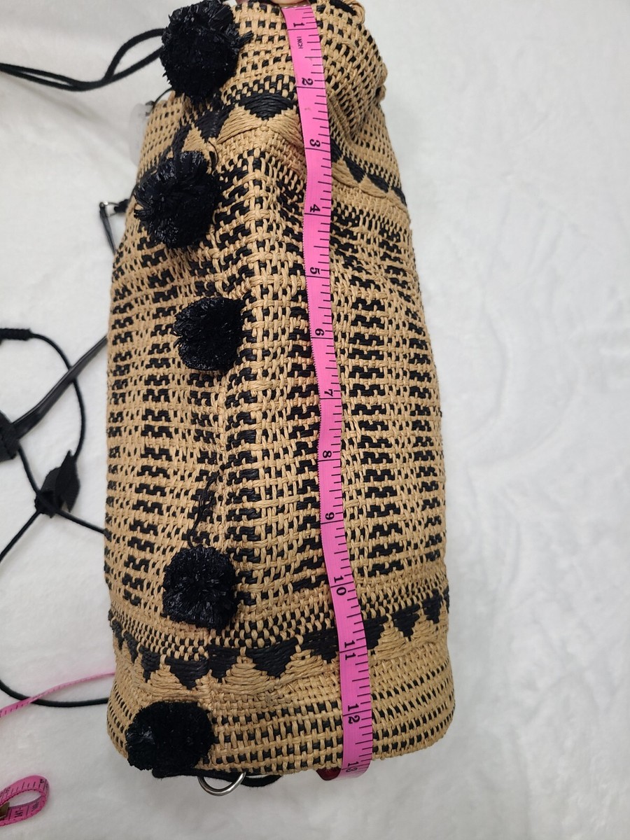 Zara Handmade Black/Brown Backpack Pom Pom Details | eBay display picture 2