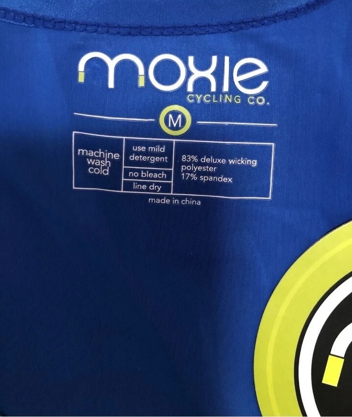 Camiseta deportiva Moxie Cycling para mujer contorno envolvente camiseta activa azul verde talla M $69 Foto 3 de 4