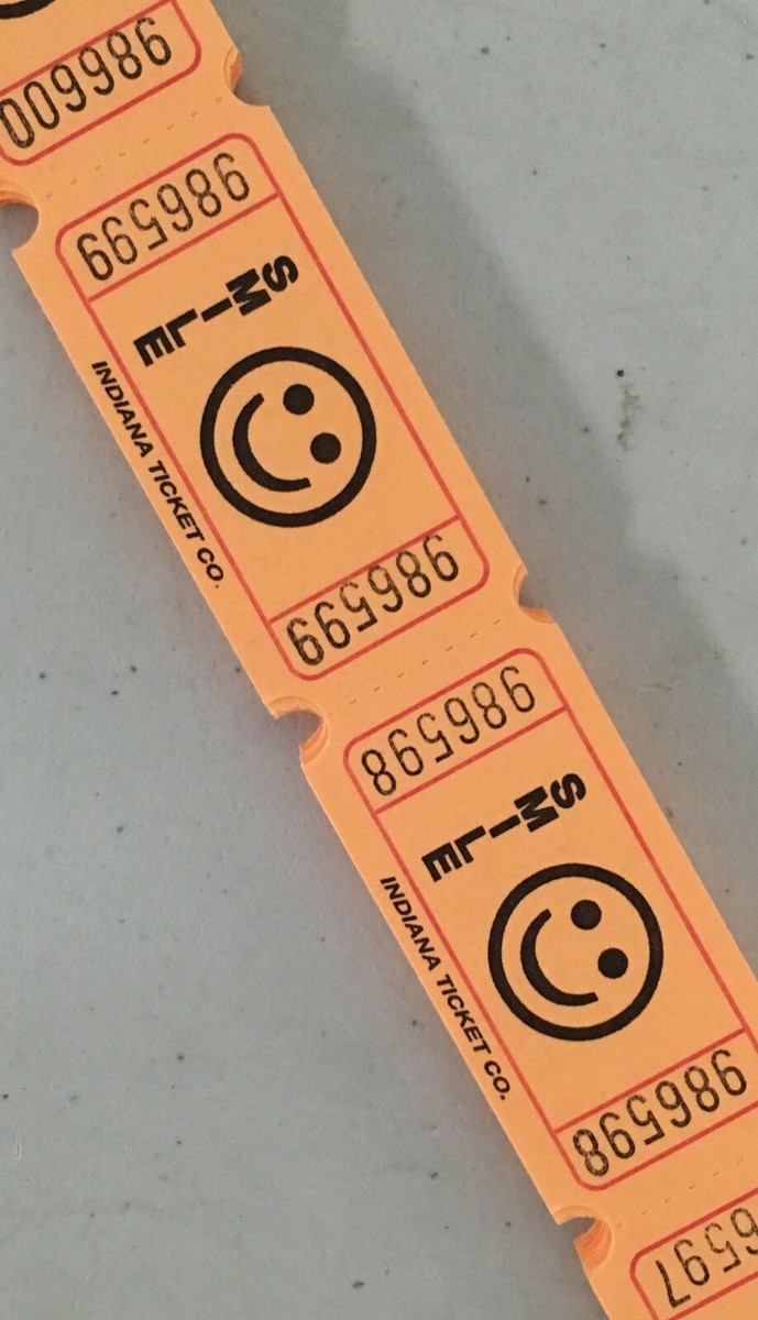 The Ticket Gurus - Roll Of 2000 Orange $1.00 Raffle Tickets, Consecutively Numbered, Perforated - View #6