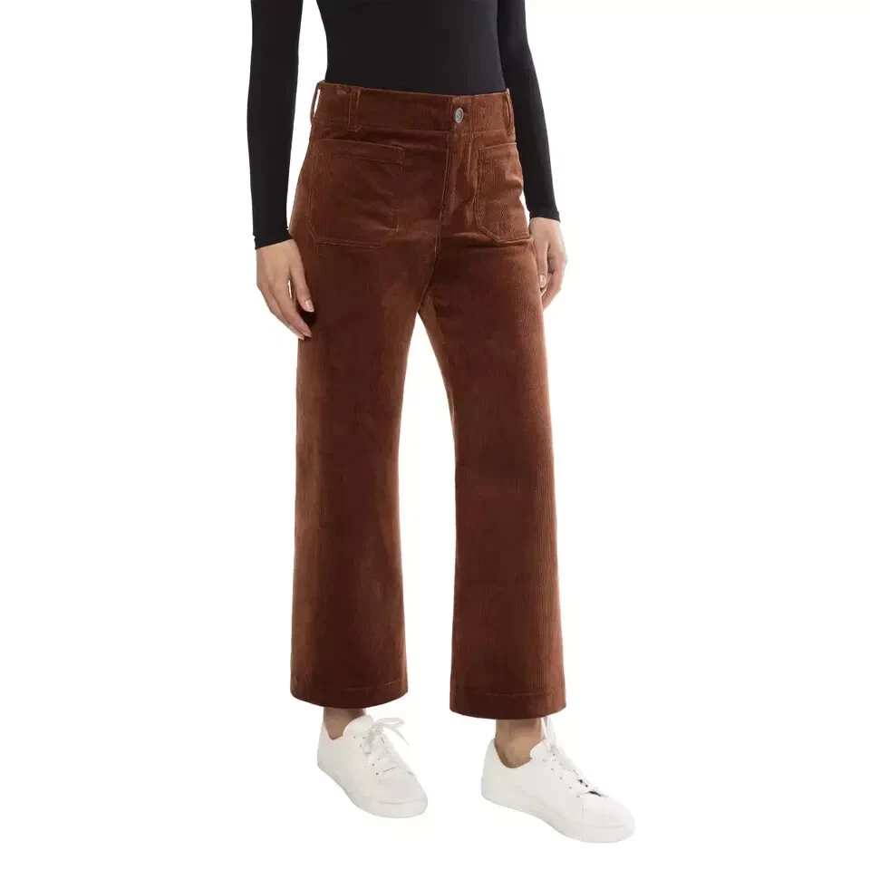 Pantalón de pana Matty M para mujer pierna ancha, ladrillo, talla M Foto 3 de 4