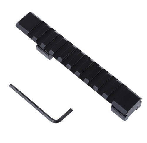 124mm Scope Mount 10 Slots Dovetail 11mm to 20mm Picatinny Rail Adapter - Picture 10 of 12