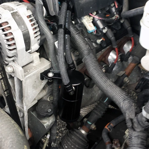 Genuine UPR Oil Catch Can Braided Hoses Fits 97-13 GM 4.8 5.3 6.0 6.2 LS
