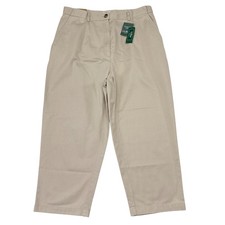 LL Bean Pants Womens Size 16 Tan Khaki Original Fit Straight Leg Casual NEW