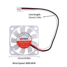 3D Printer Replacement Print Cooling Fan 2510 3010 4010 12V/24V Brushless Fan