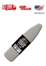 GORILLA GRIP Scorch Resistant Ironing Board Cover, Silicone Coating, Hook and Lo