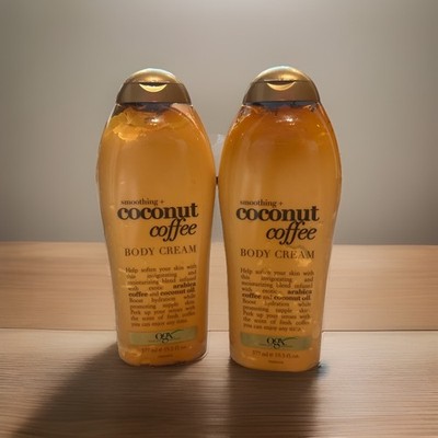 OGX Smoothing + Coconut Coffee Body Cream 19.5 oz  *Lot of 2*