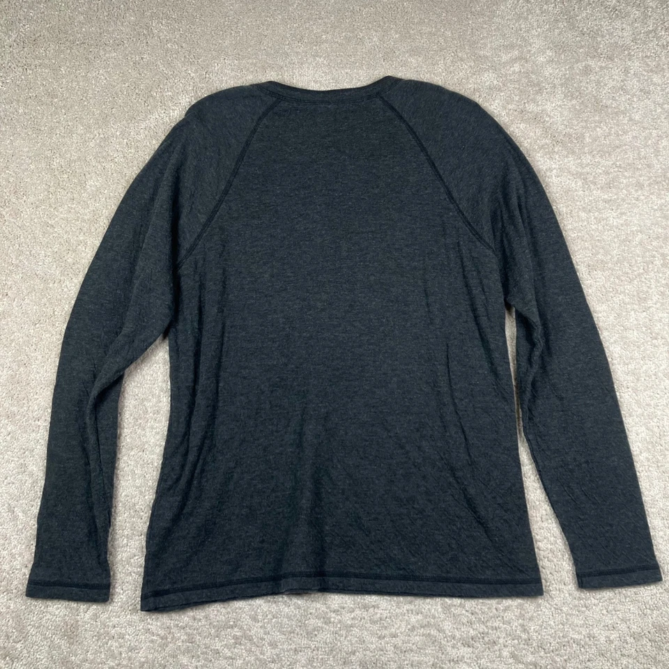 Camisa Henley Faherty Para Hombre L Nube Algodón Gris Manga Larga Informal Preppy Perú Foto 3 de 4