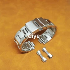 Curved End 18-24mm Metal Watch Bracelet 20 22mm Stainless Steel Watch Strap Band