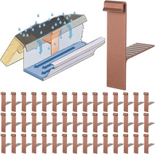 50-Pack 5" Aluminum Gutter Wedges for Leveling K Style Gutters, Dark Brown