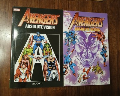 Marvel Comics Avengers: Absolute Vision Rare OOP Collections Vols 1 & 2 TPB's