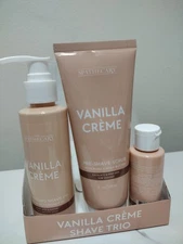 3pcs.THE SPATHECARY VANILLA CRÈME PRE-SHAVE SCRUB W/ AHAs + SHEA BUTTER 