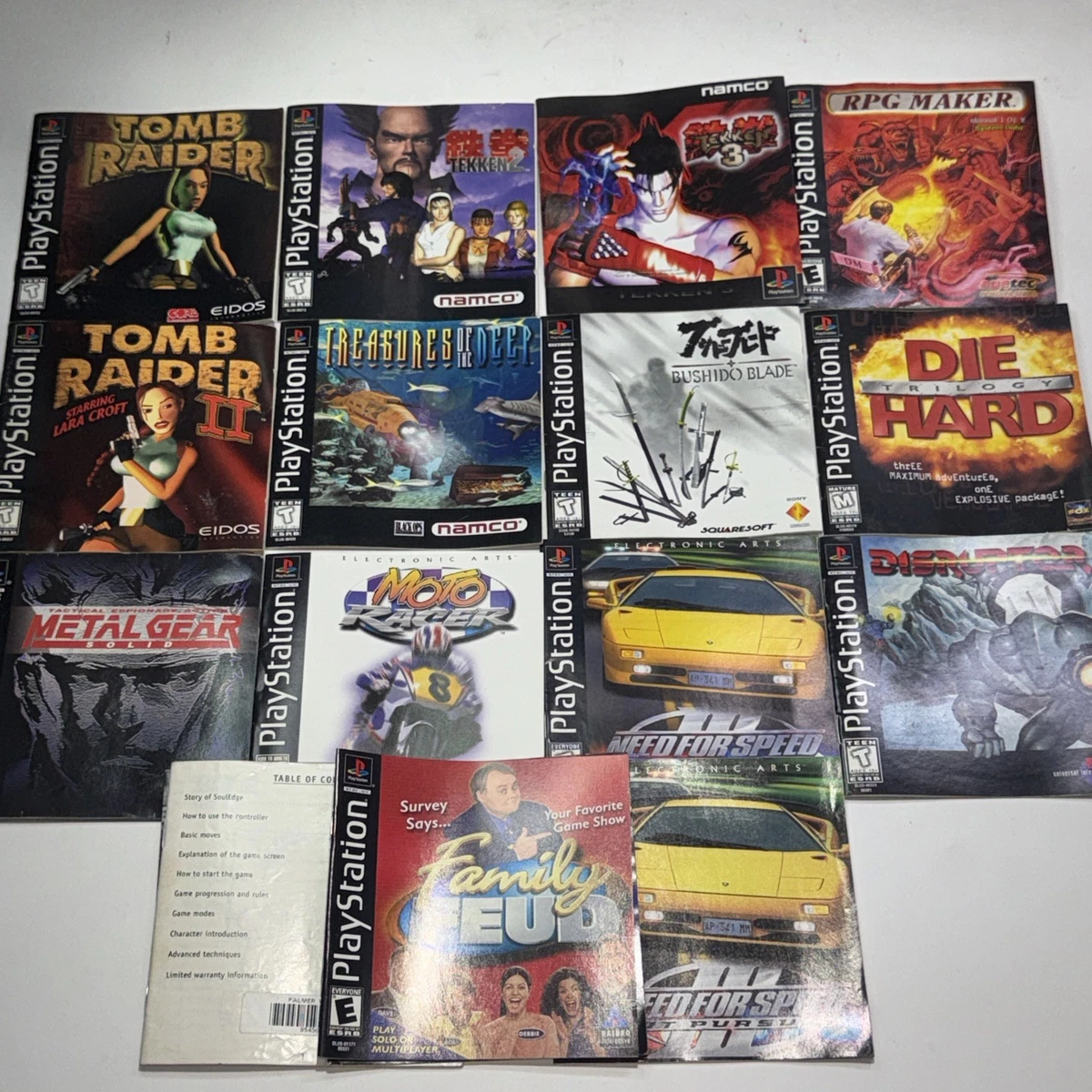 Sony PlayStation 1 Manuals, Inserts & Box Art in English for sale