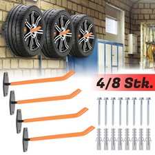 4/8 x Autoreifen Wand Halter Haltebügel Reifen Felgen Haken Baum Regal-Halterung