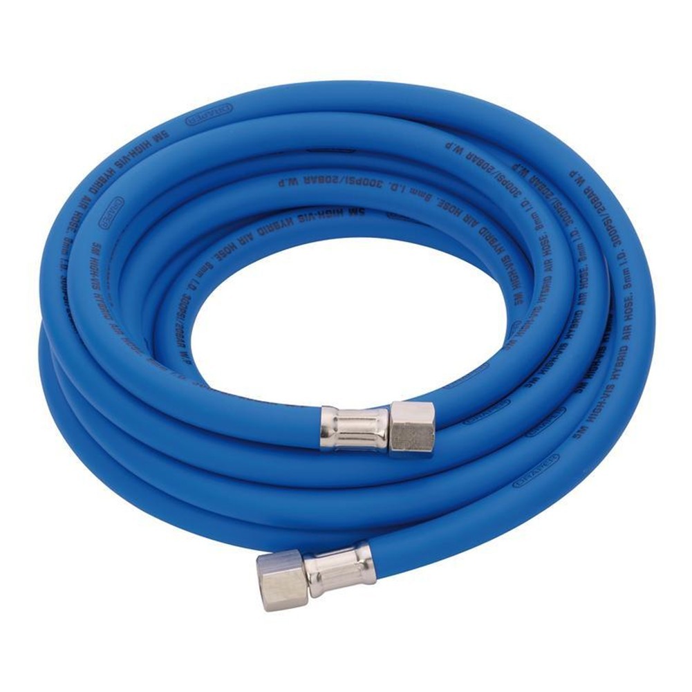 B&Q - High Visibility Hybrid Air Hose 5M X 8mm 1/4" Bsp Blue Flexible Line - Image 3